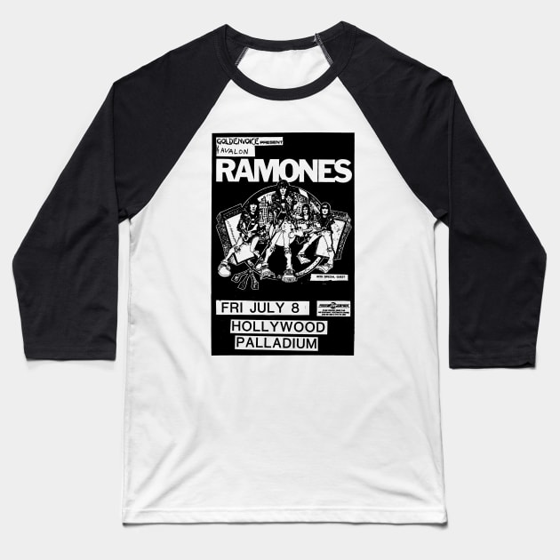 The Ramones Punk Flyer Baseball T-Shirt by Punk Flyer Archive